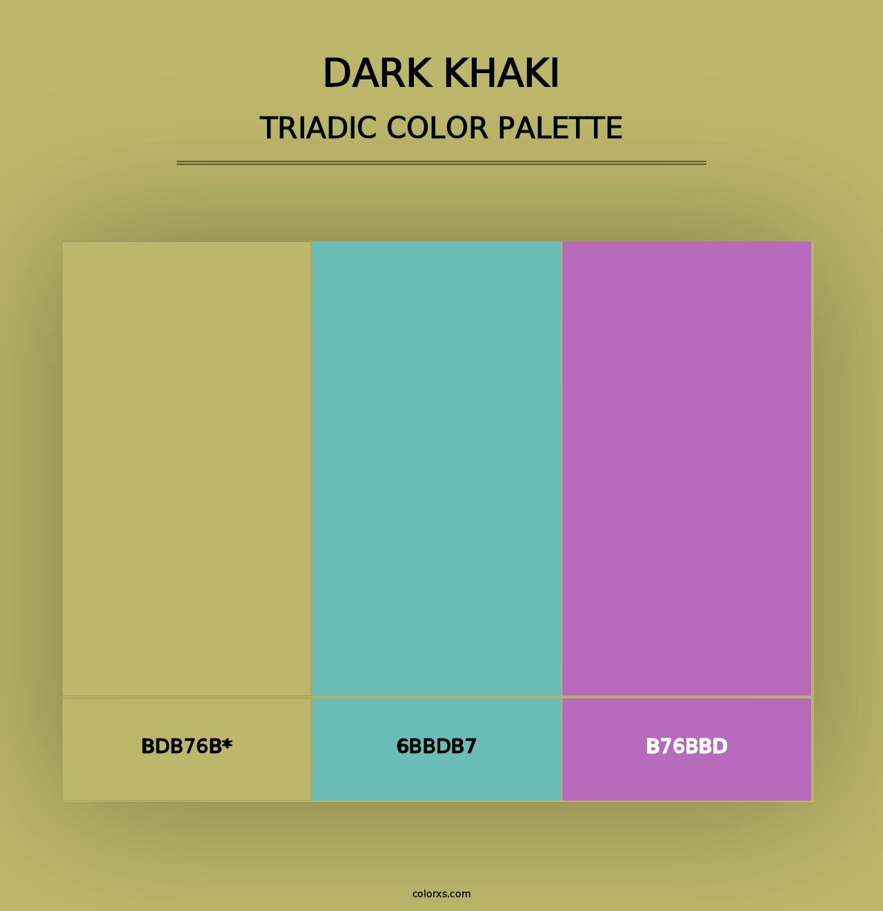 Dark Khaki - Triadic Color Palette