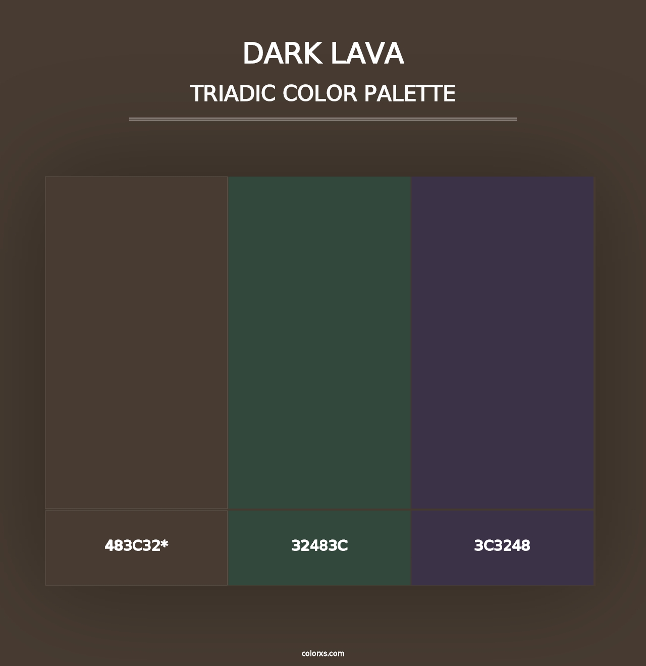 Dark Lava - Triadic Color Palette