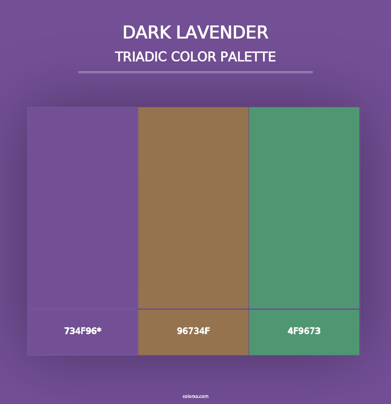 Dark Lavender - Triadic Color Palette