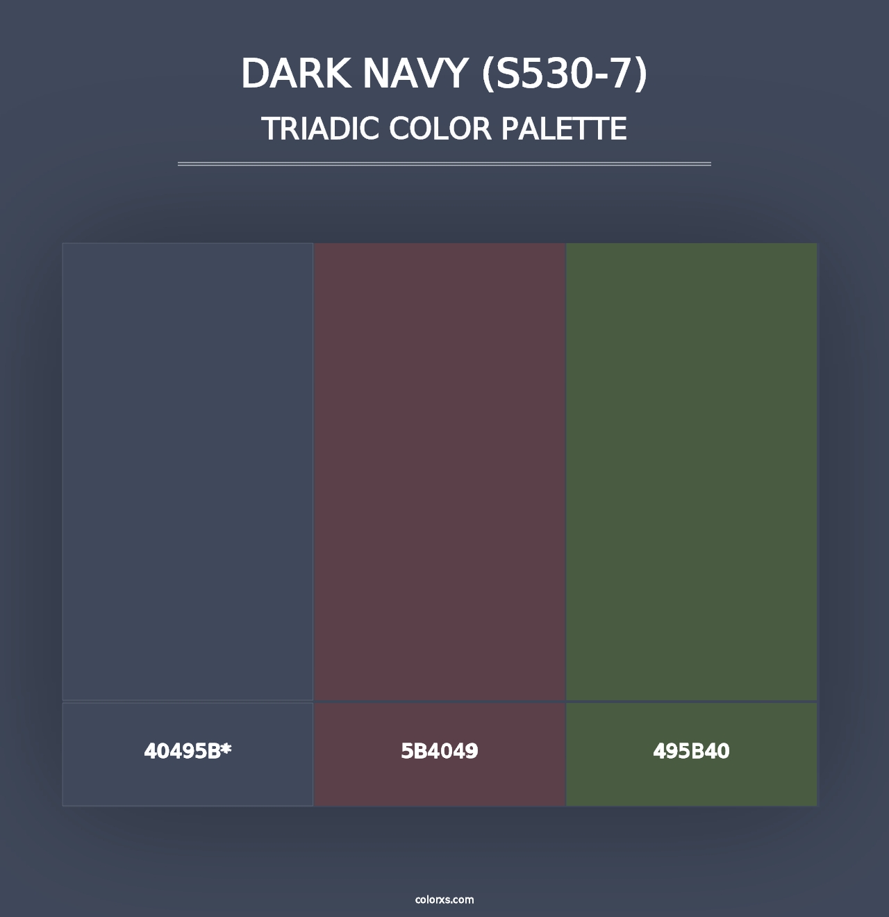 Dark Navy (S530-7) - Triadic Color Palette