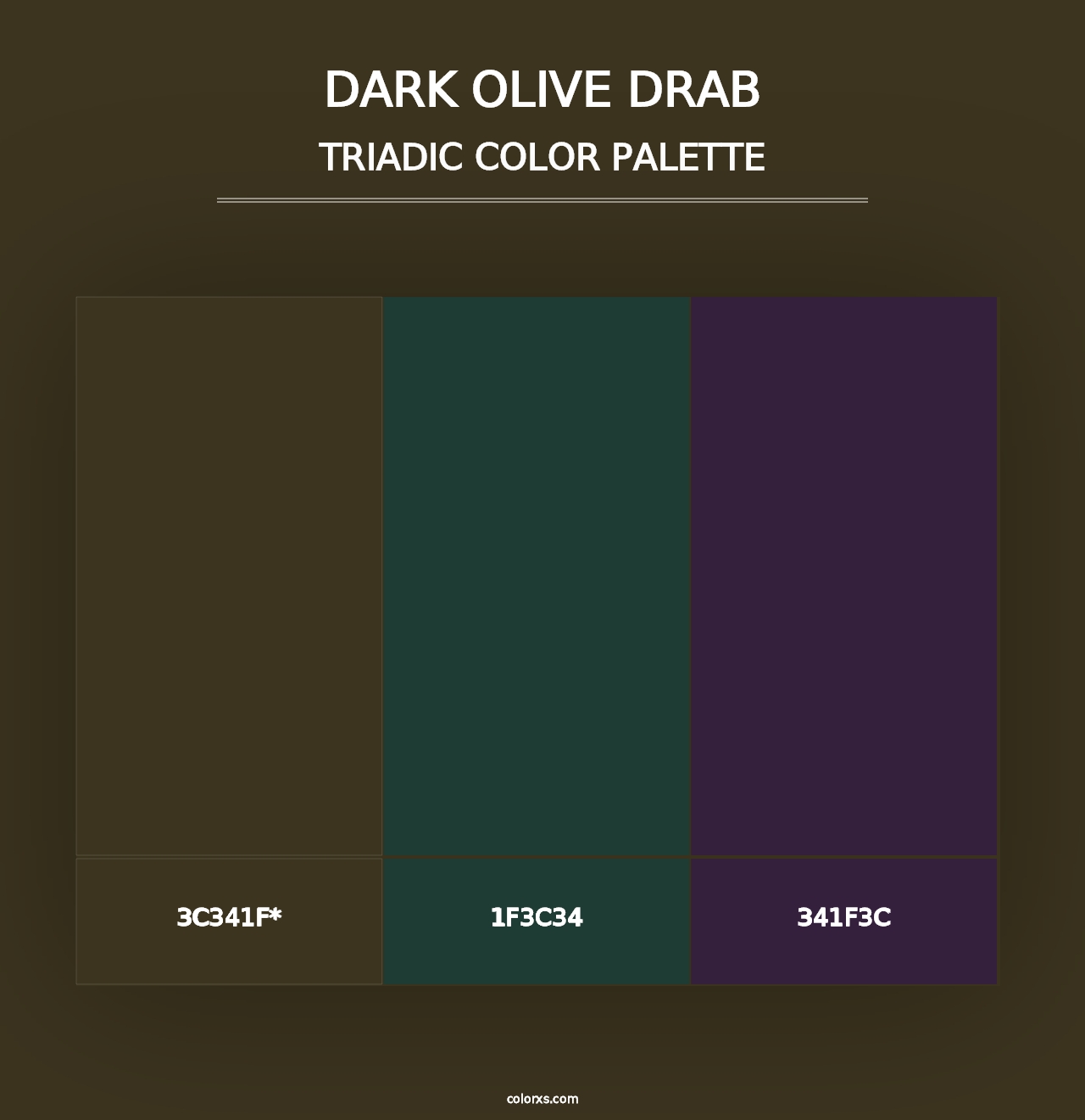 Dark Olive Drab - Triadic Color Palette