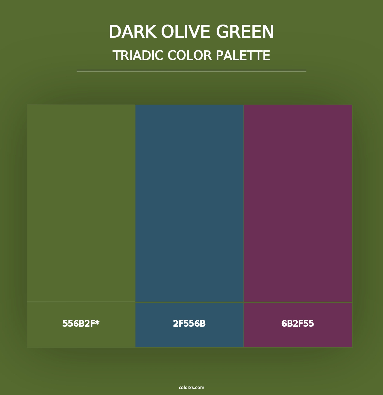 Dark Olive Green - Triadic Color Palette