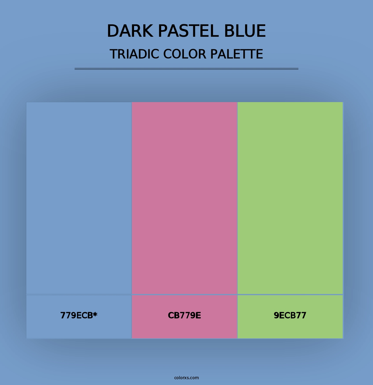 Dark Pastel Blue - Triadic Color Palette