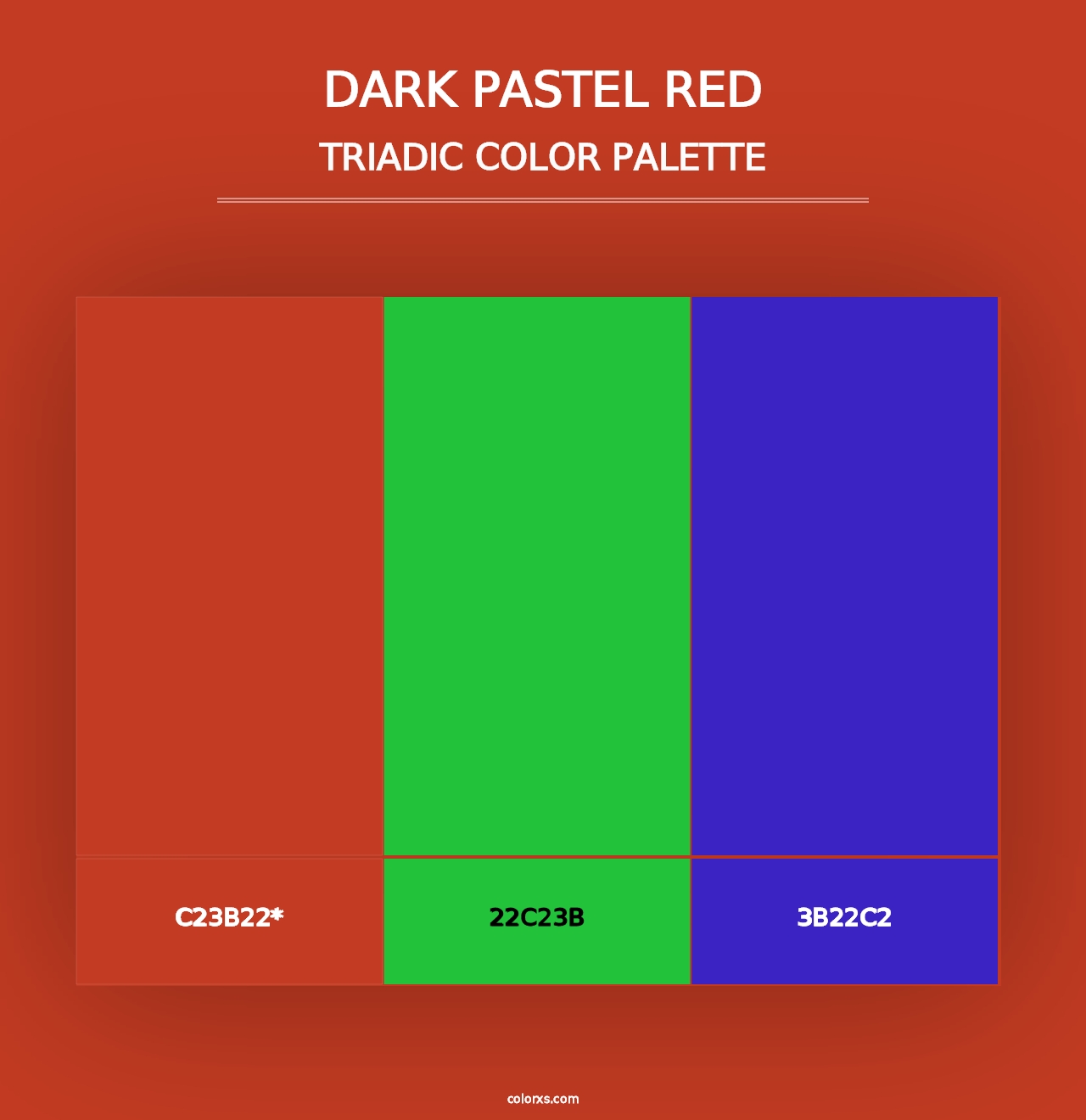 Dark Pastel Red - Triadic Color Palette