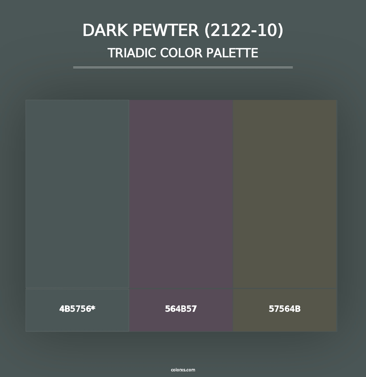 Dark Pewter (2122-10) - Triadic Color Palette