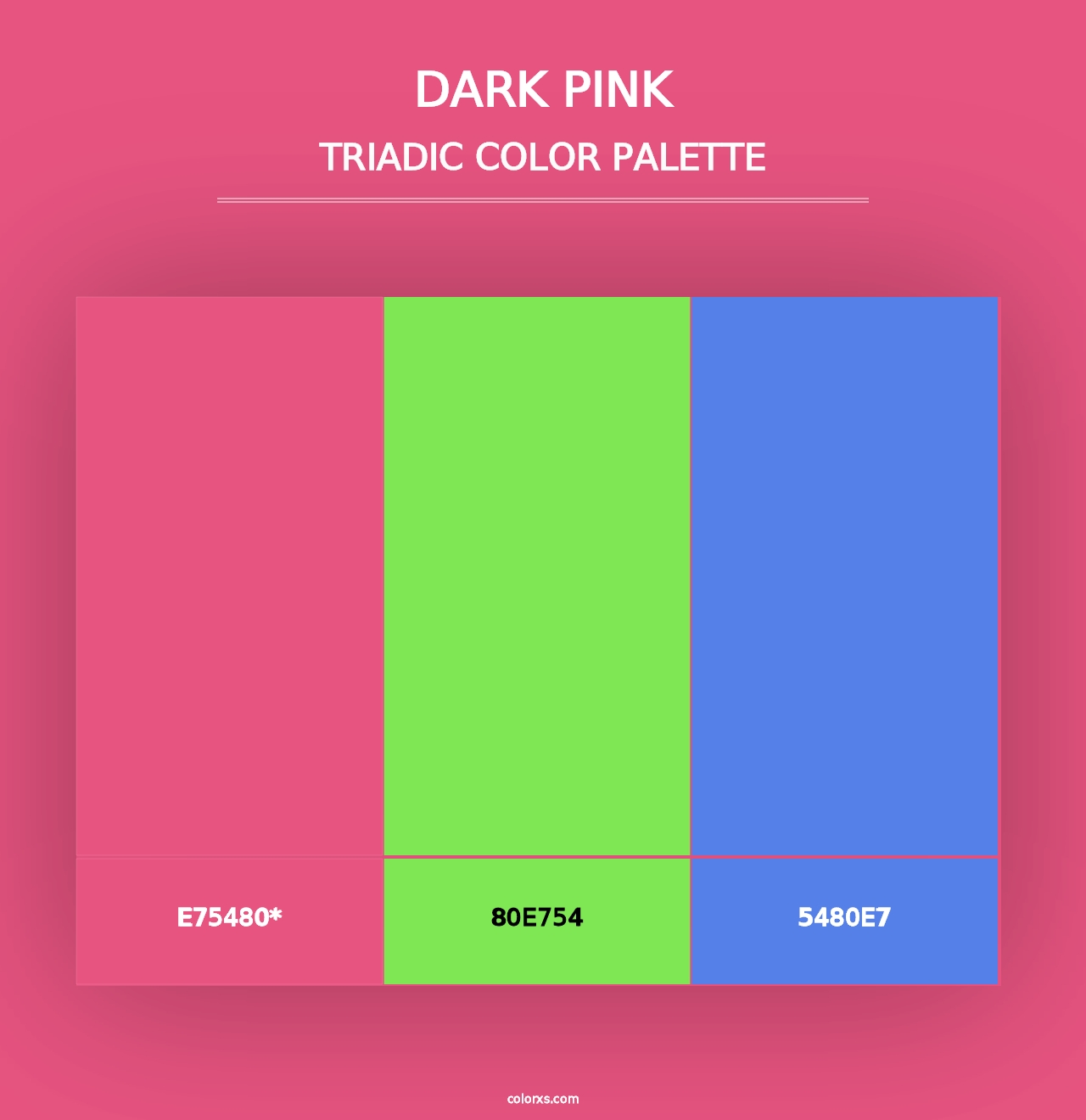 Dark Pink - Triadic Color Palette