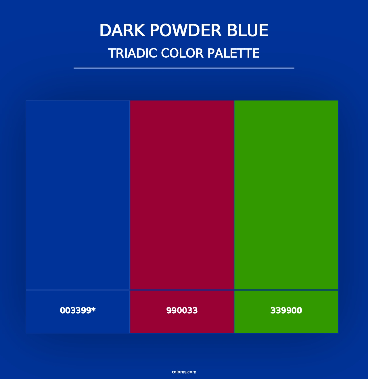 Dark Powder Blue - Triadic Color Palette