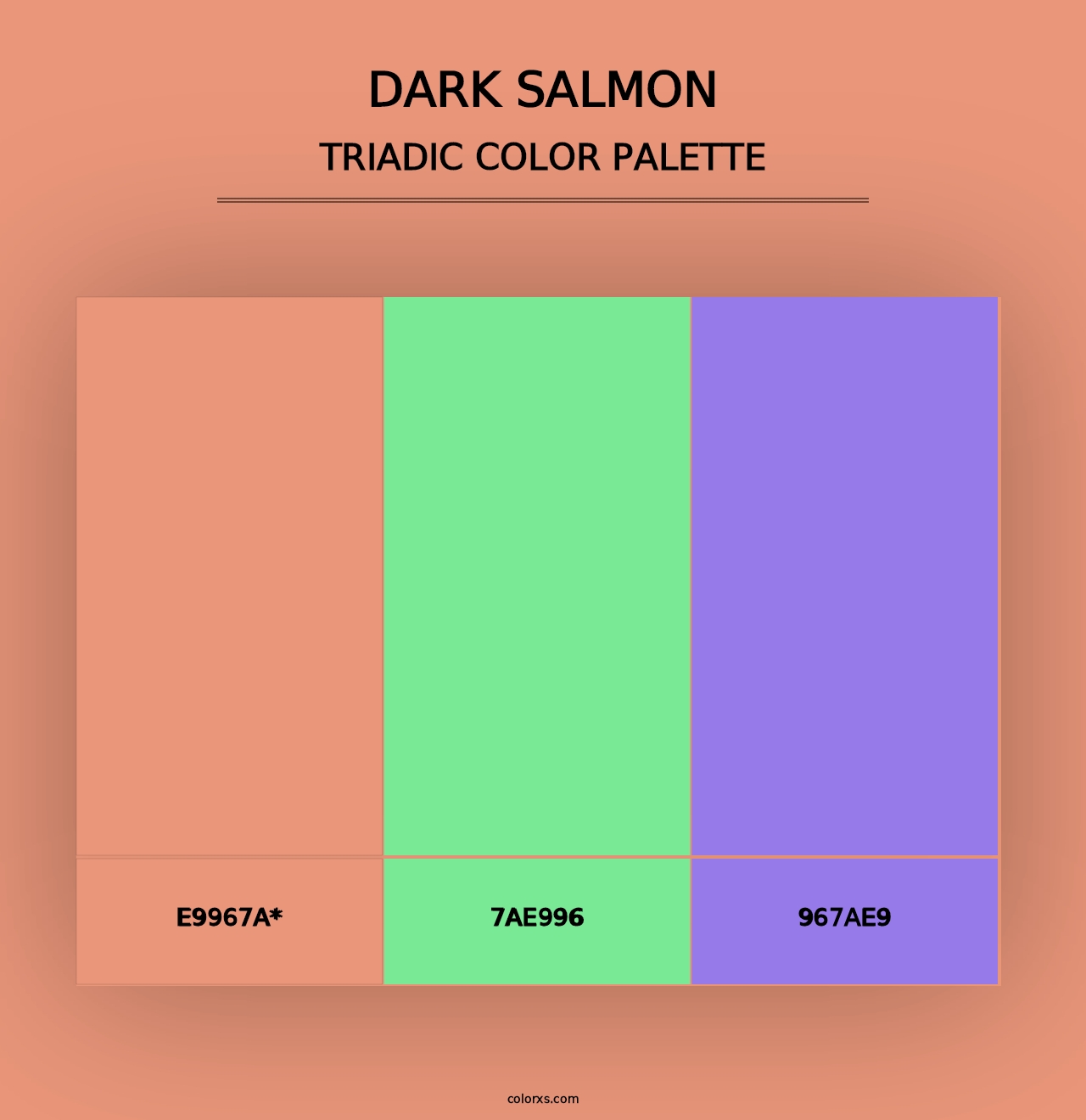 Dark Salmon - Triadic Color Palette