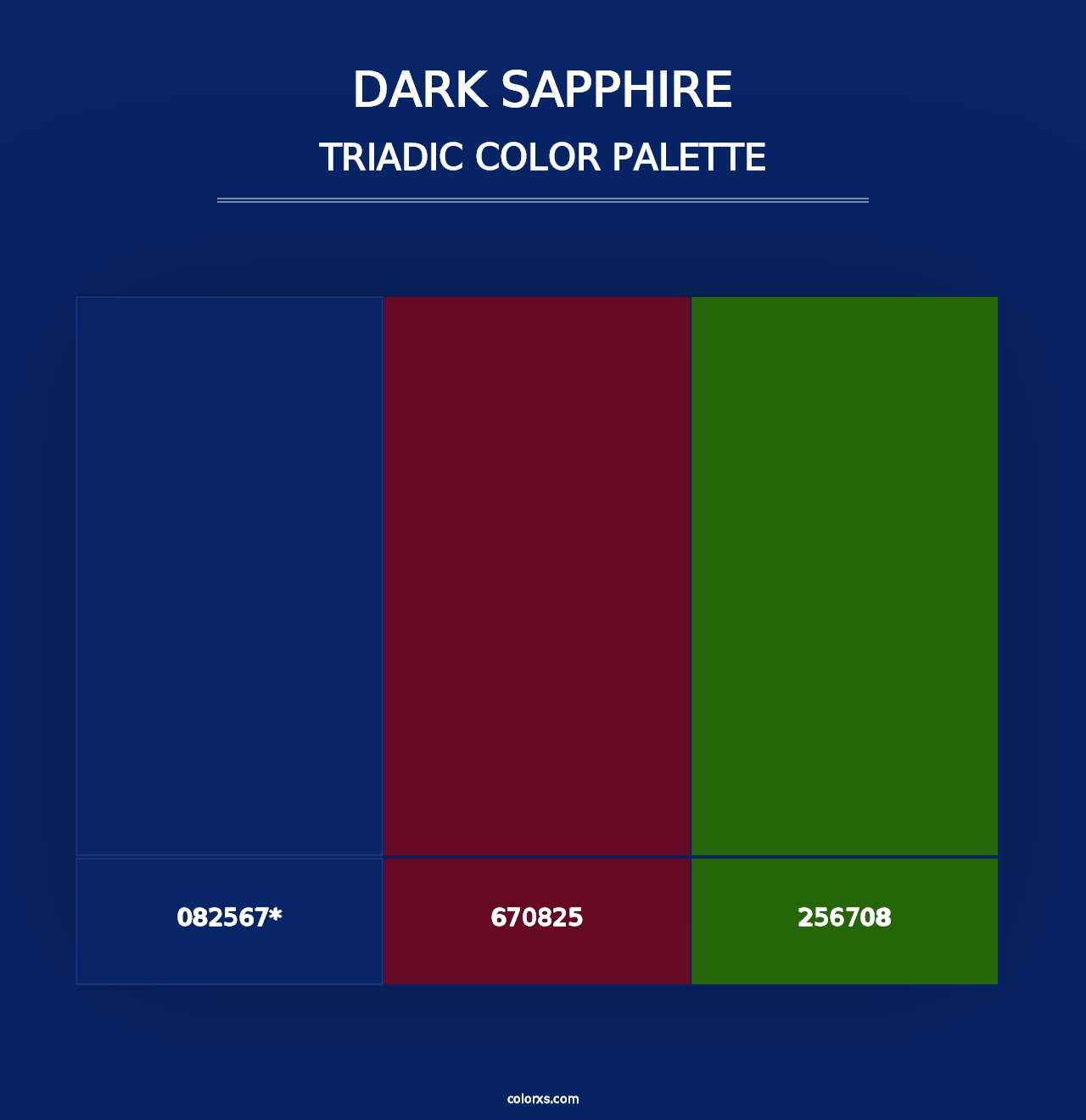 Dark Sapphire - Triadic Color Palette