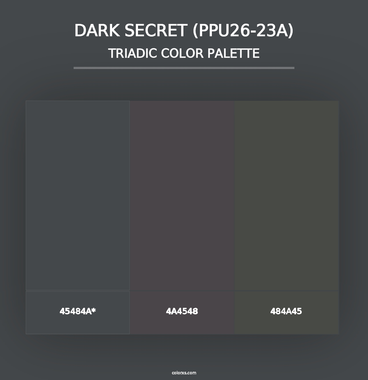 Dark Secret (PPU26-23A) - Triadic Color Palette