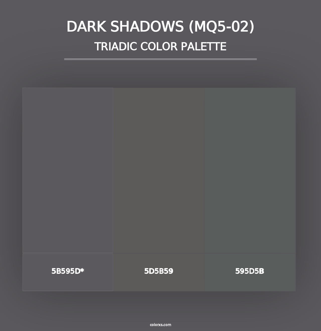 Dark Shadows (MQ5-02) - Triadic Color Palette