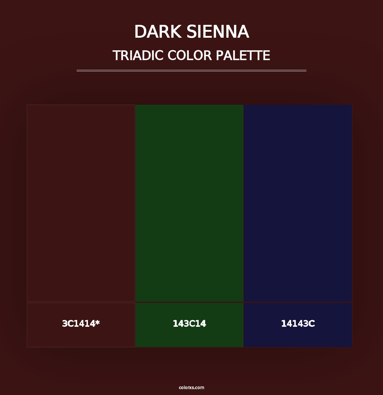 Dark Sienna - Triadic Color Palette