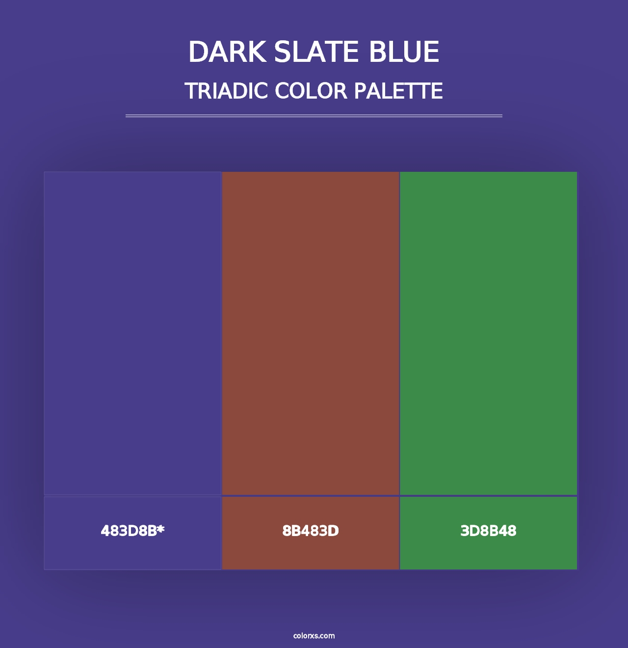 Dark Slate Blue - Triadic Color Palette