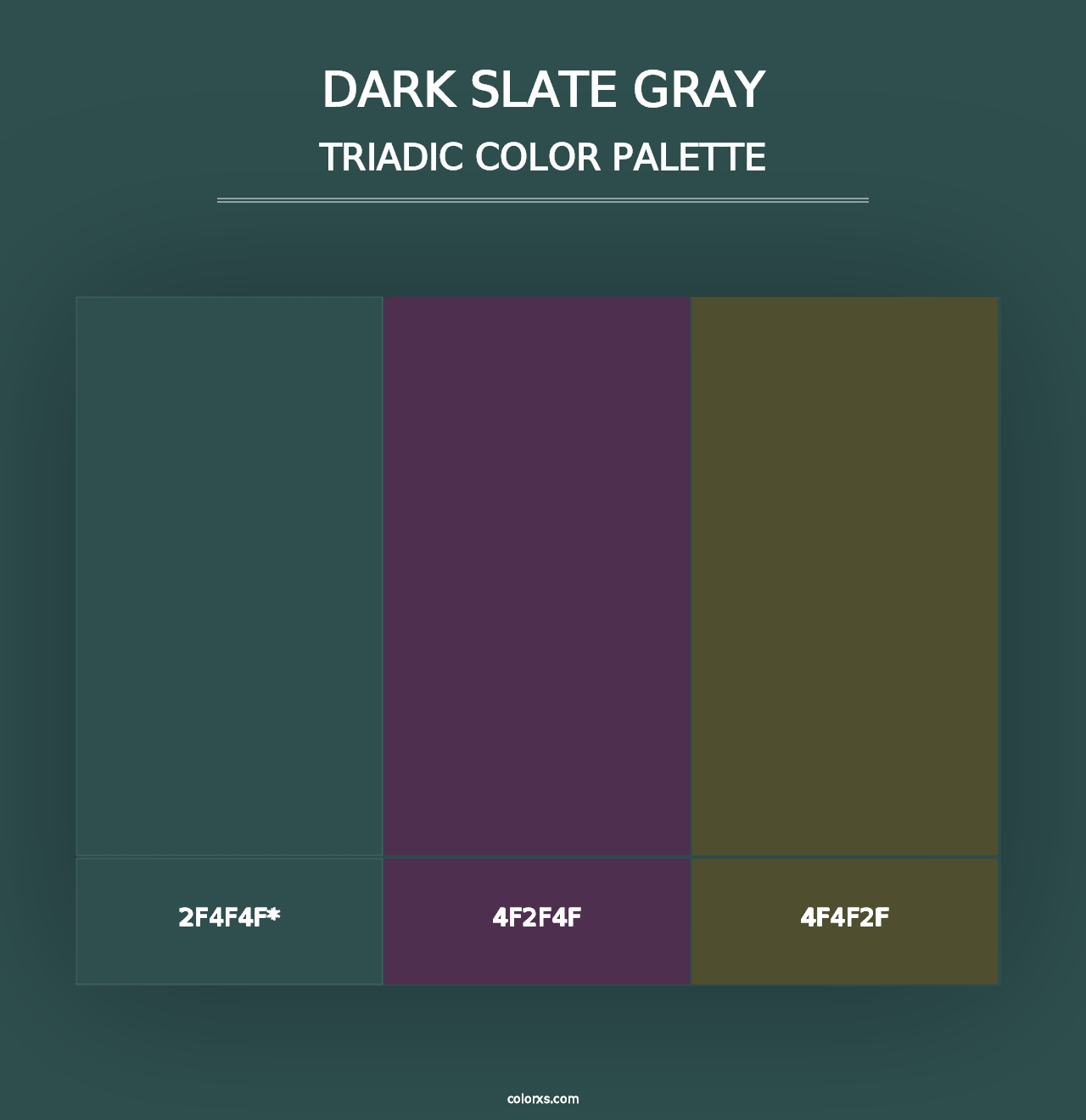 Dark Slate Gray - Triadic Color Palette