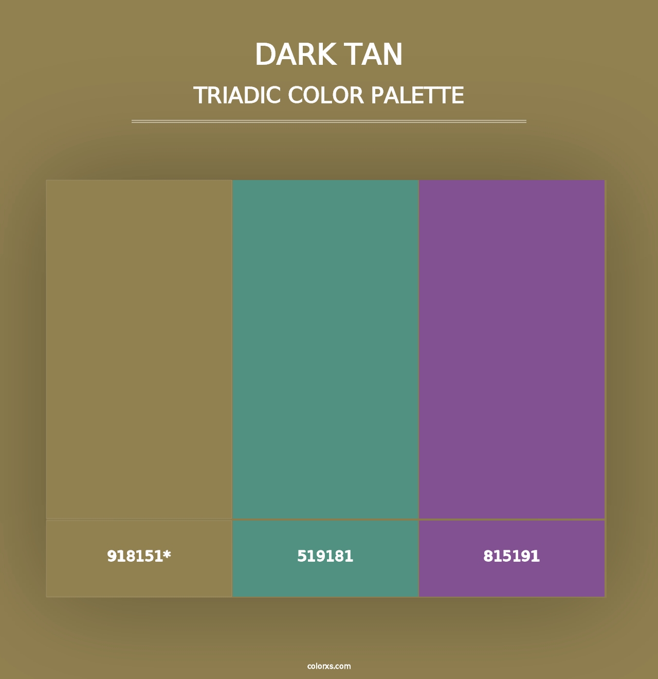 Dark Tan - Triadic Color Palette