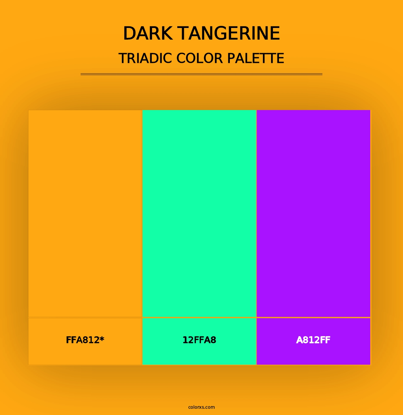 Dark Tangerine - Triadic Color Palette