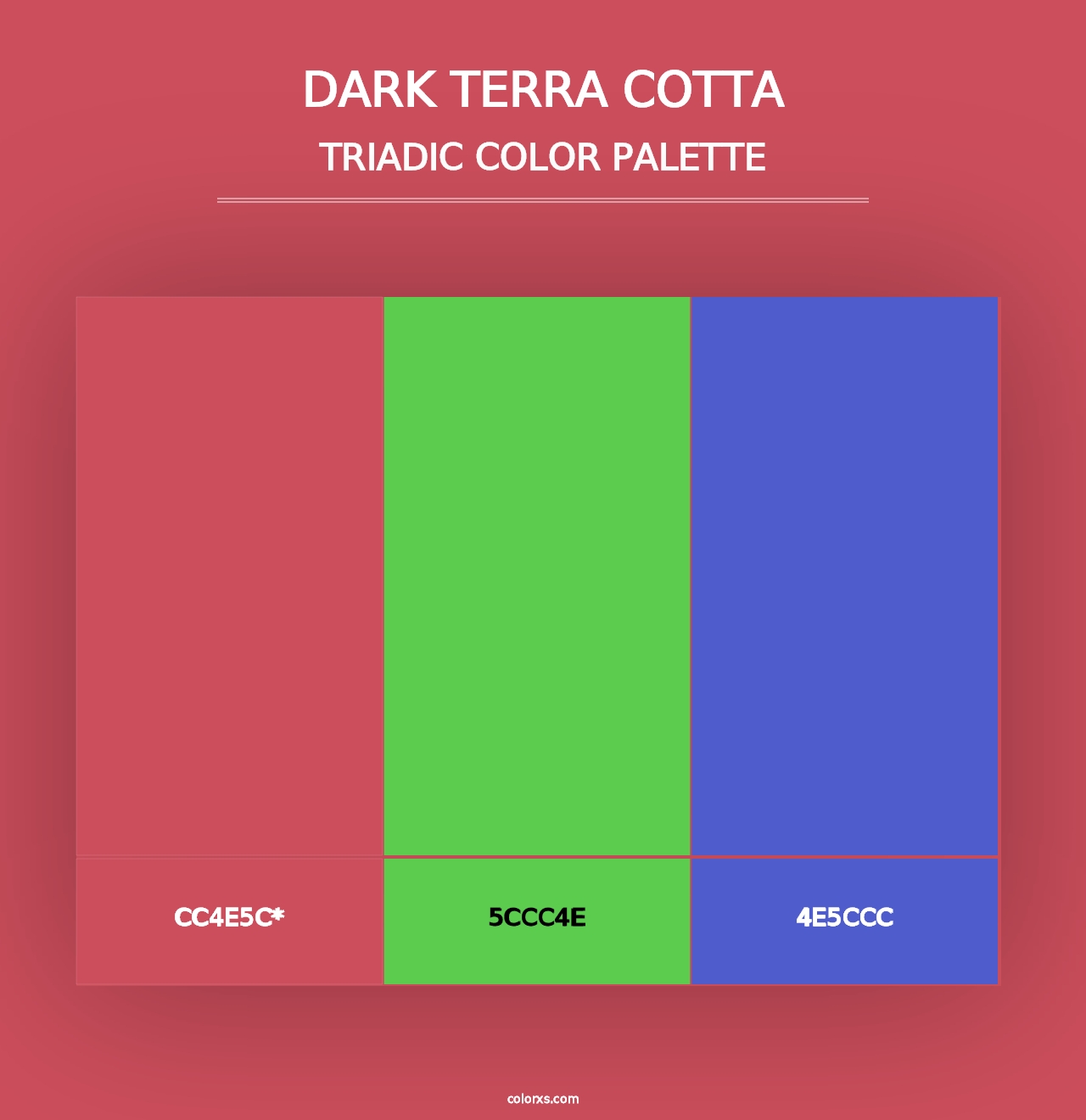 Dark Terra Cotta - Triadic Color Palette