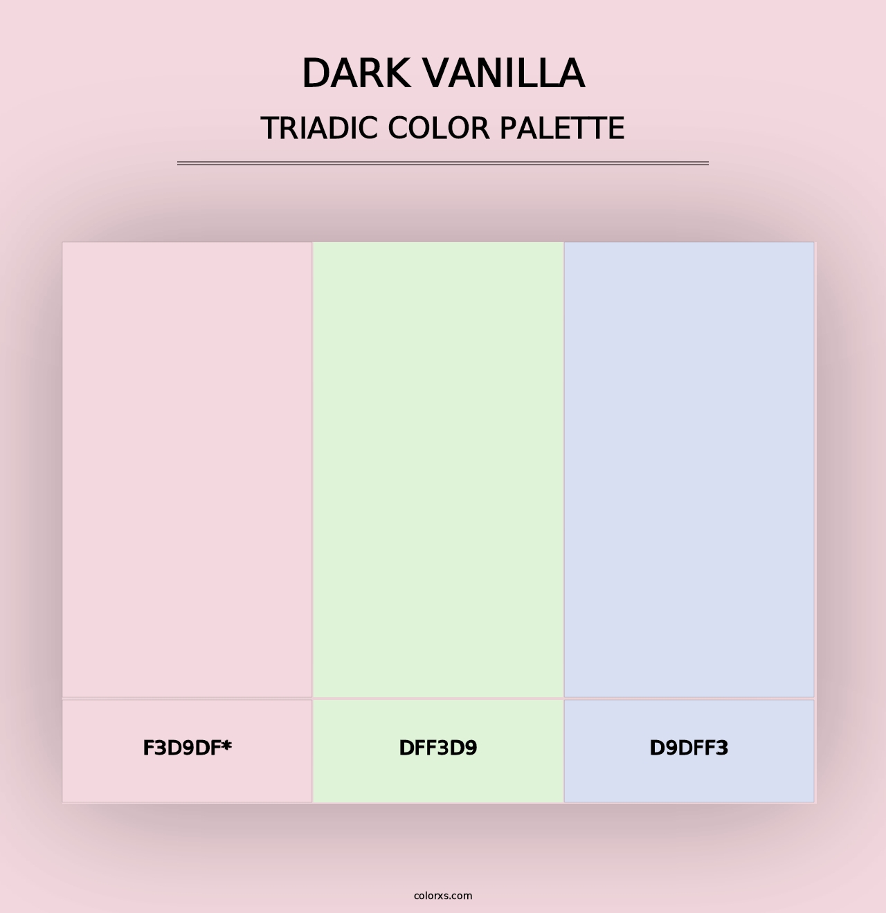 Dark Vanilla - Triadic Color Palette