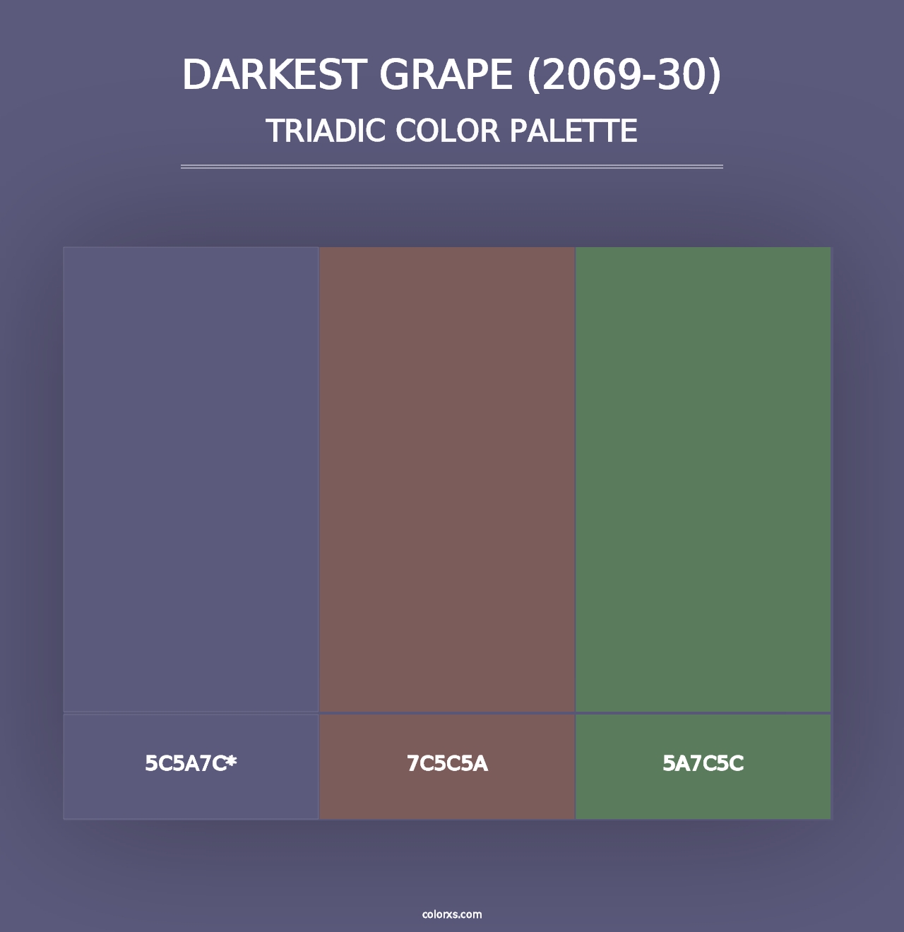 Darkest Grape (2069-30) - Triadic Color Palette