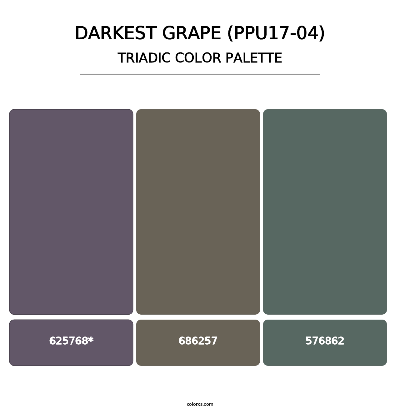 Darkest Grape (PPU17-04) - Triadic Color Palette