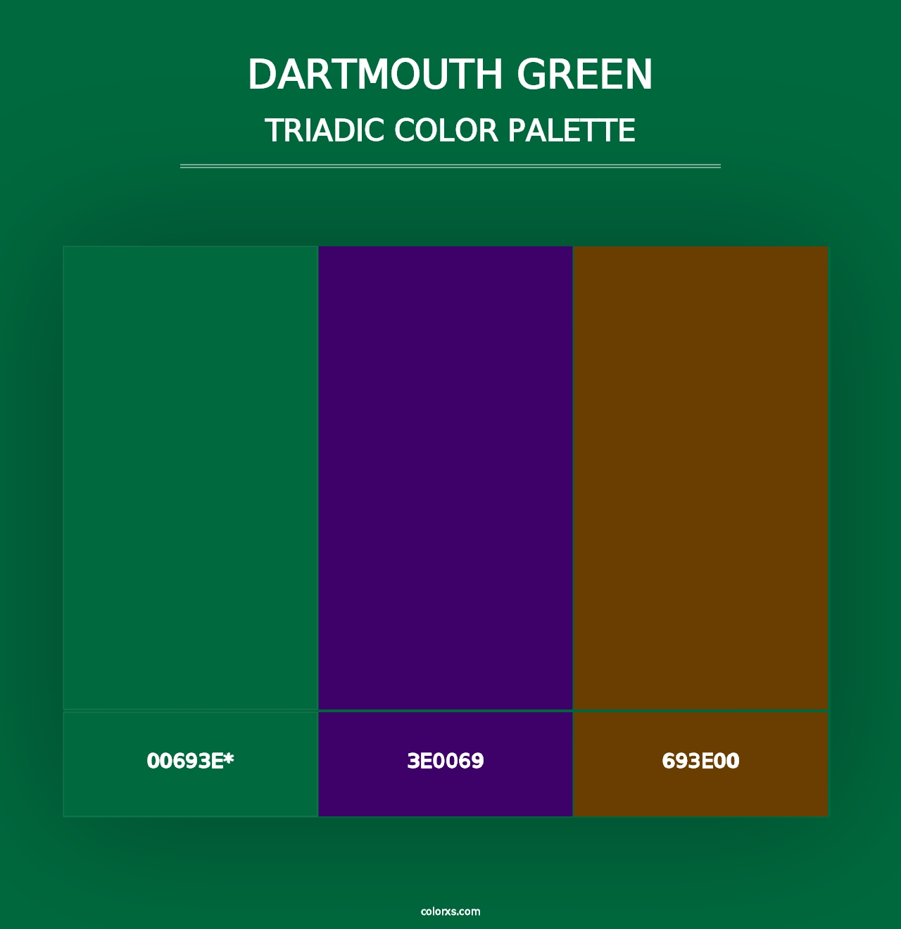 Dartmouth Green - Triadic Color Palette