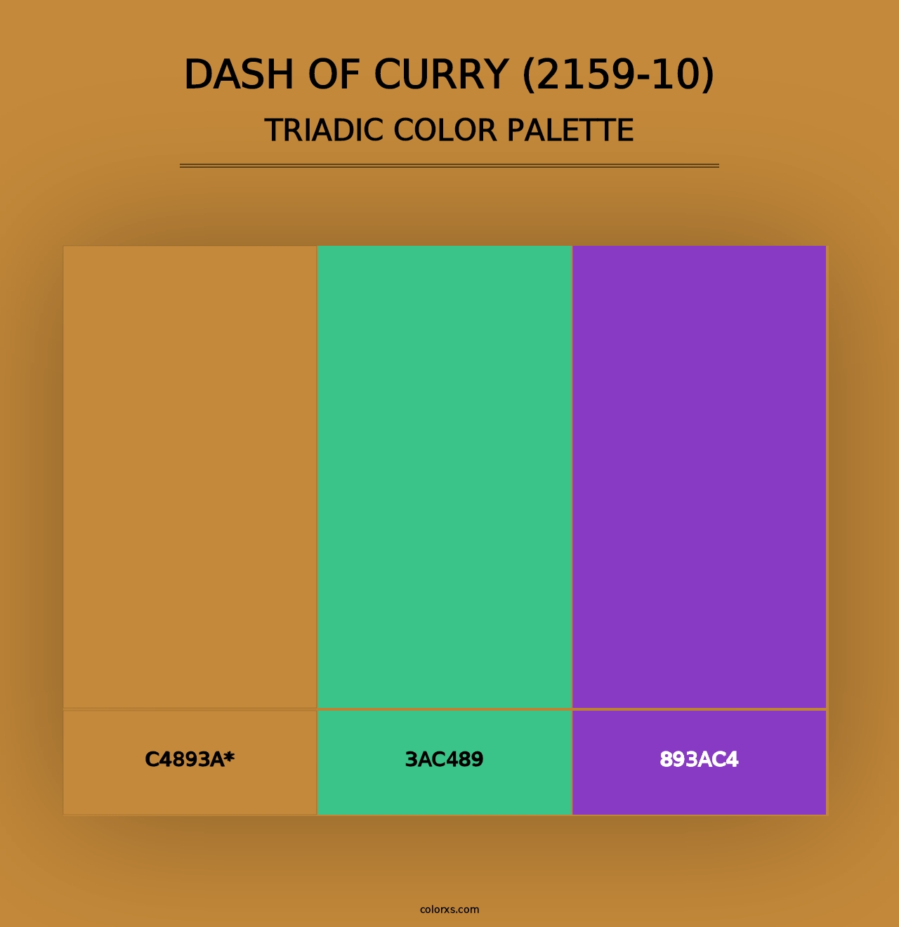 Dash of Curry (2159-10) - Triadic Color Palette