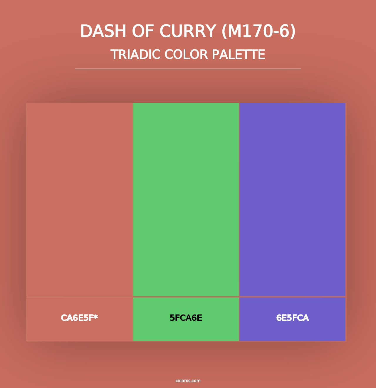 Dash Of Curry (M170-6) - Triadic Color Palette