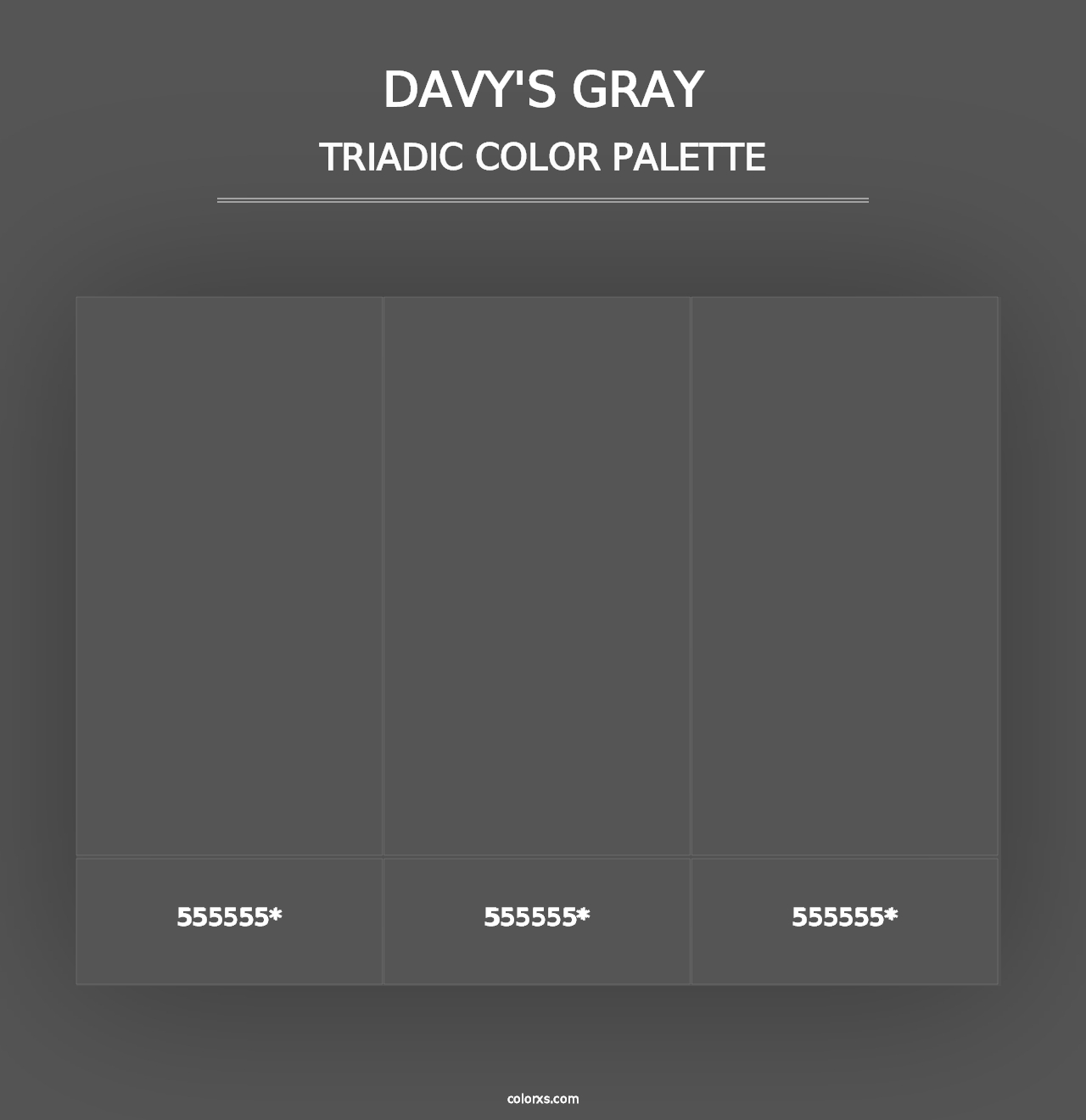 Davy's gray - Triadic Color Palette