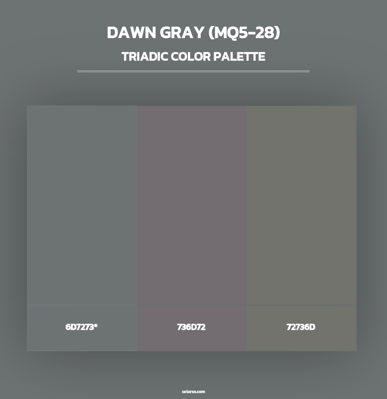 Dawn Gray (MQ5-28) - Triadic Color Palette