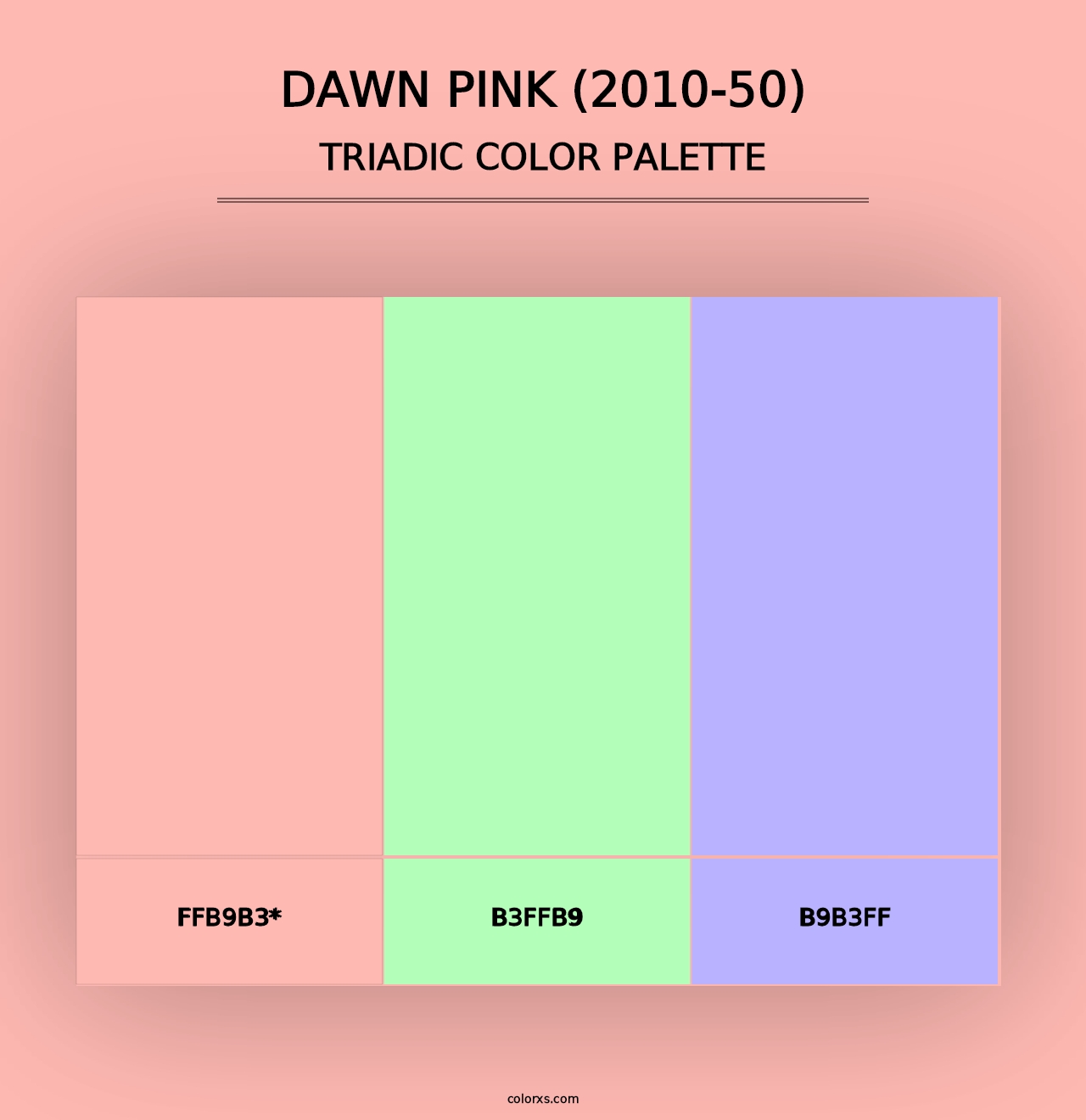 Dawn Pink (2010-50) - Triadic Color Palette