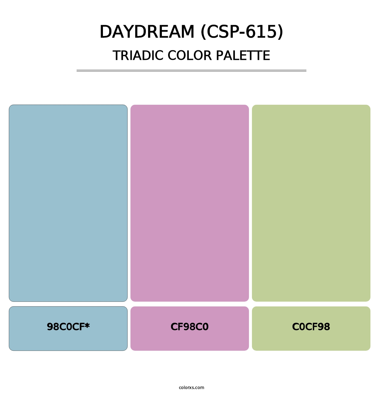 Daydream (CSP-615) - Triadic Color Palette