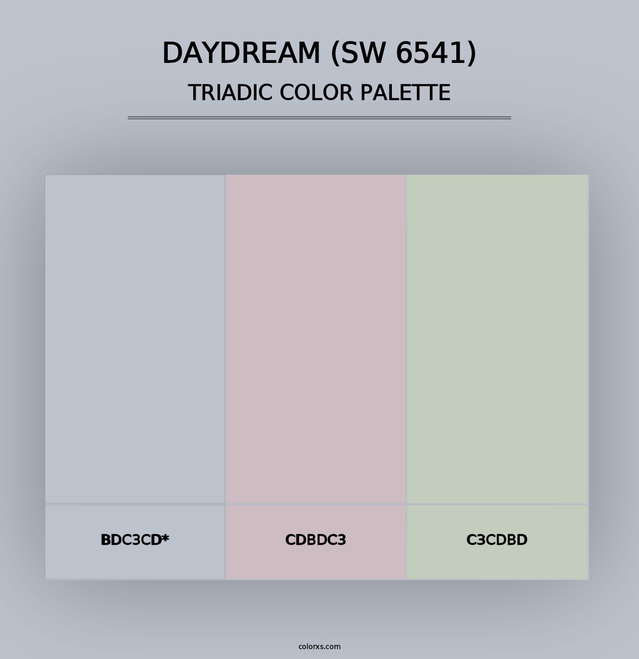 Daydream (SW 6541) - Triadic Color Palette