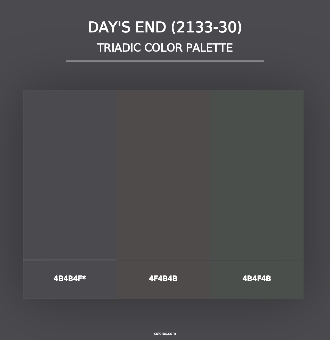 Day's End (2133-30) - Triadic Color Palette