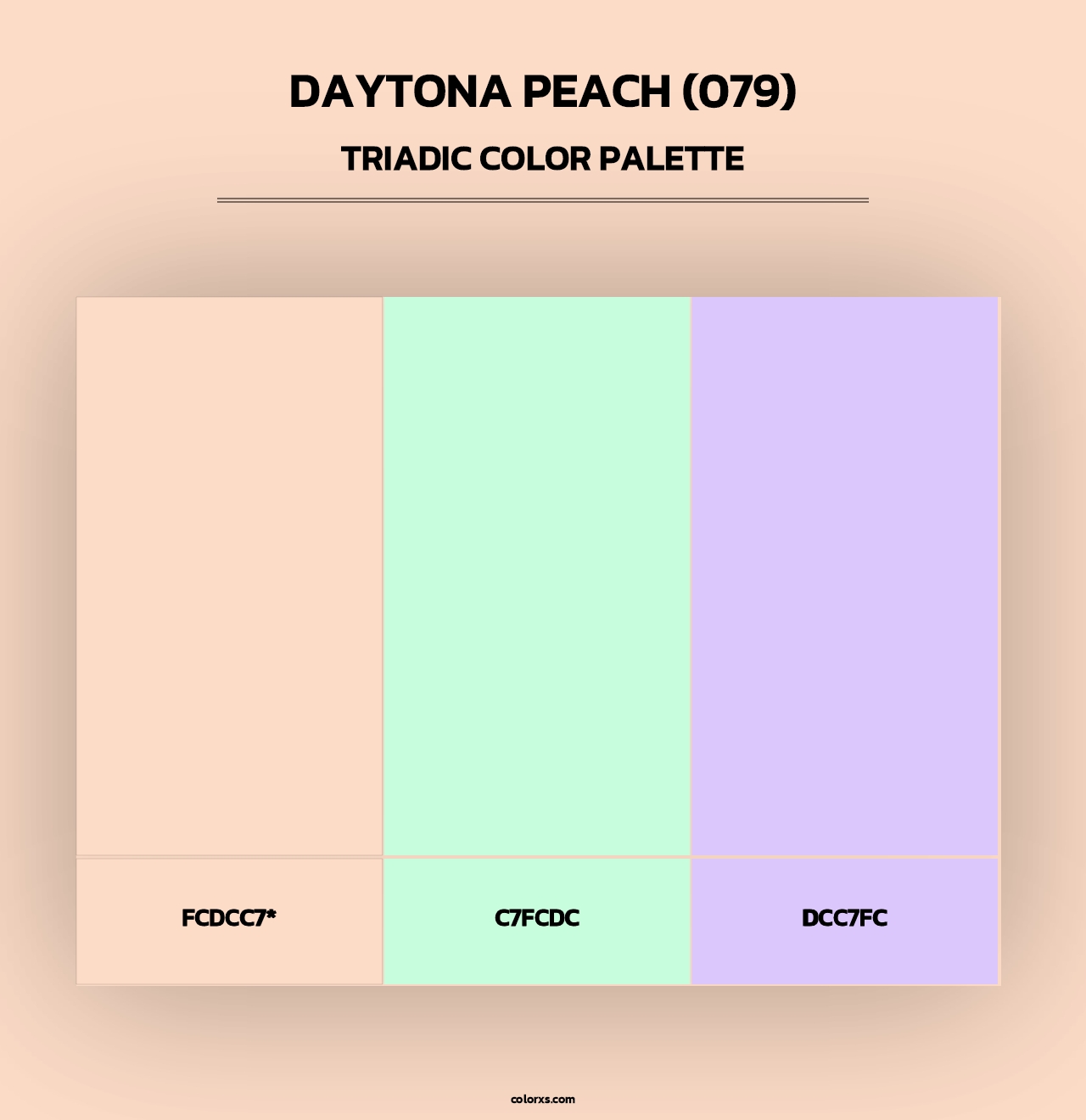 Daytona Peach (079) - Triadic Color Palette