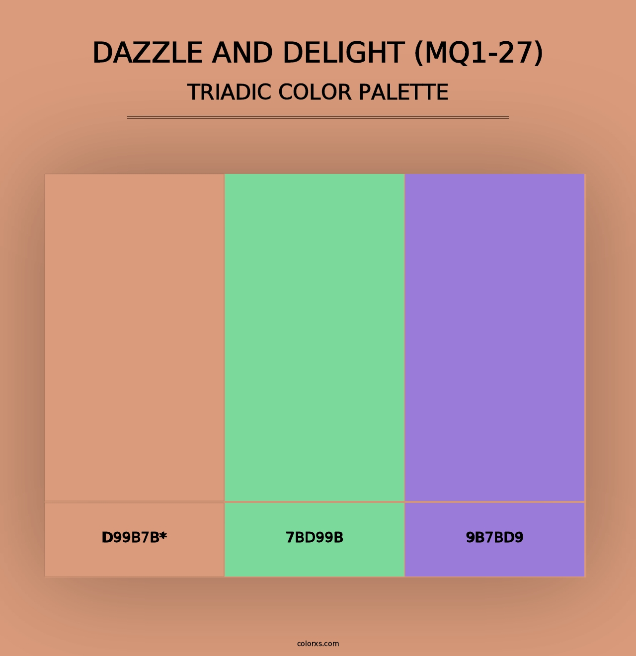 Dazzle And Delight (MQ1-27) - Triadic Color Palette