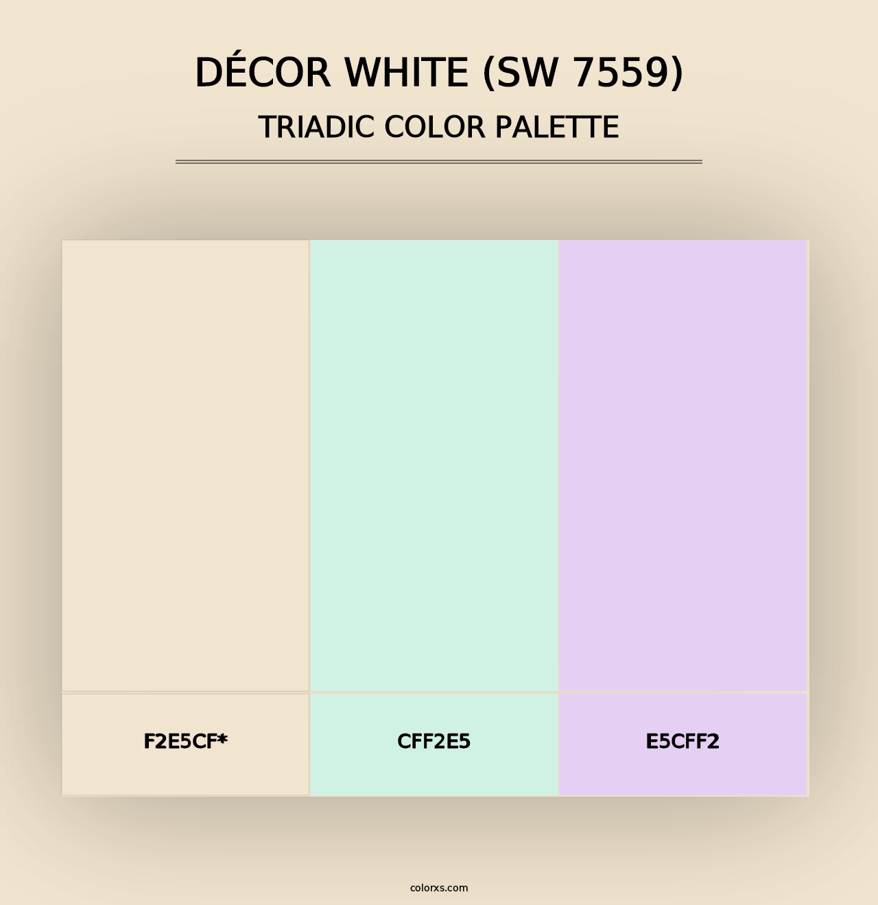 Décor White (SW 7559) - Triadic Color Palette