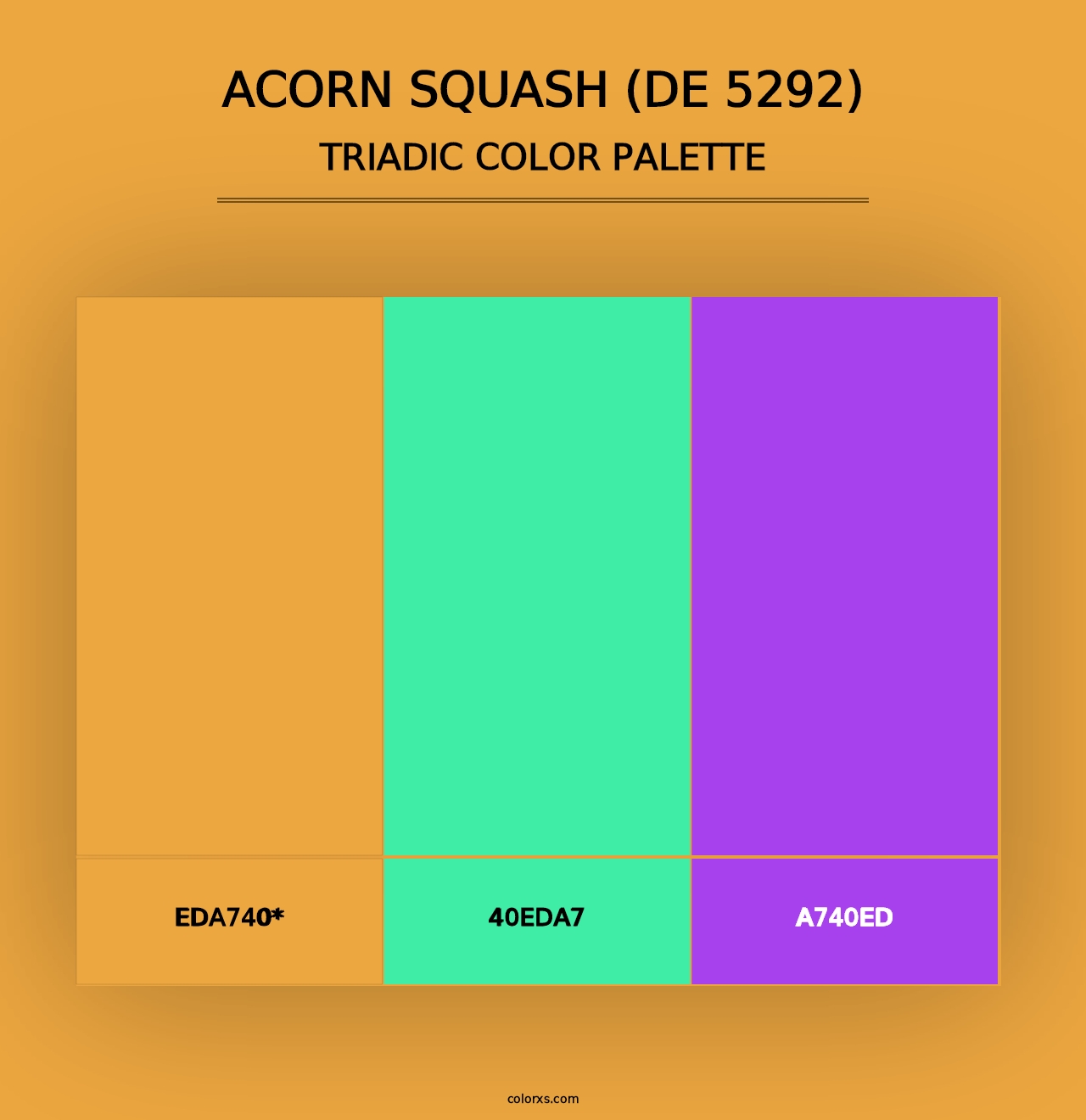 Acorn Squash (DE 5292) - Triadic Color Palette