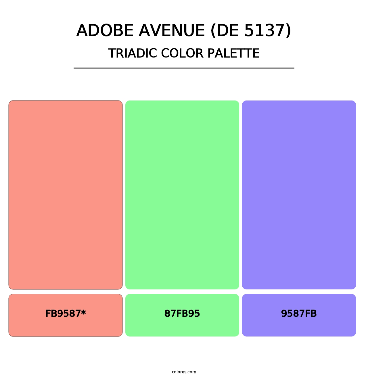 Adobe Avenue (DE 5137) - Triadic Color Palette