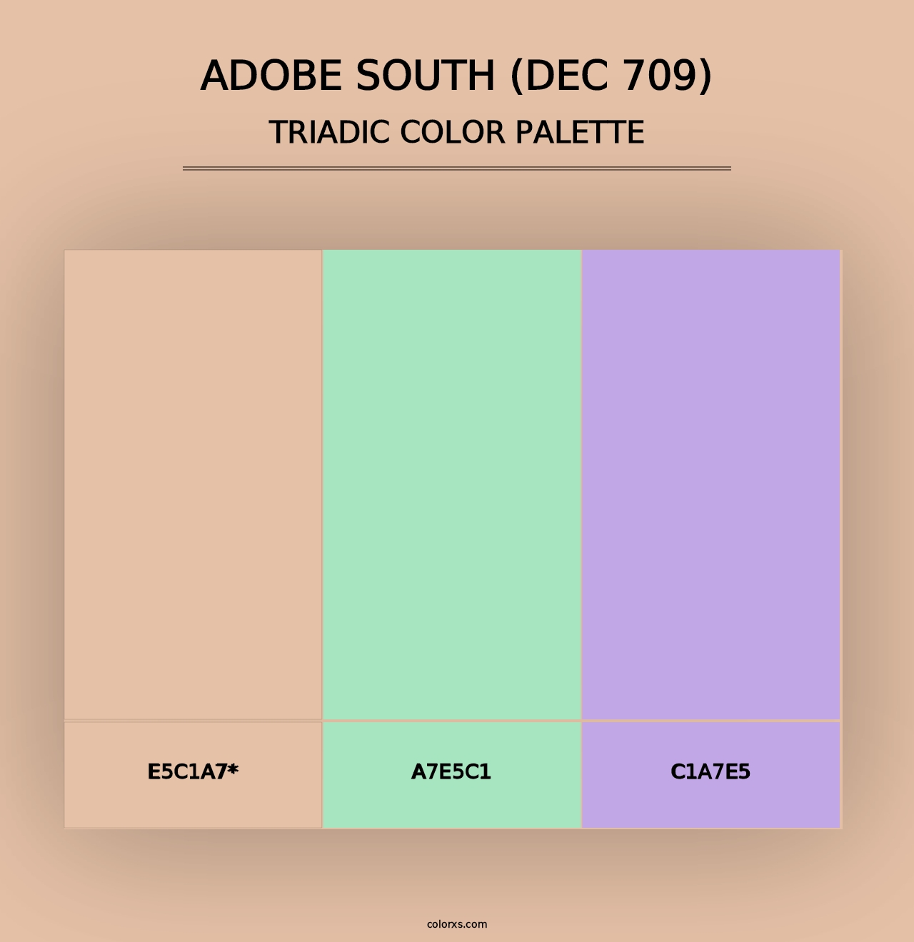 Adobe South (DEC 709) - Triadic Color Palette