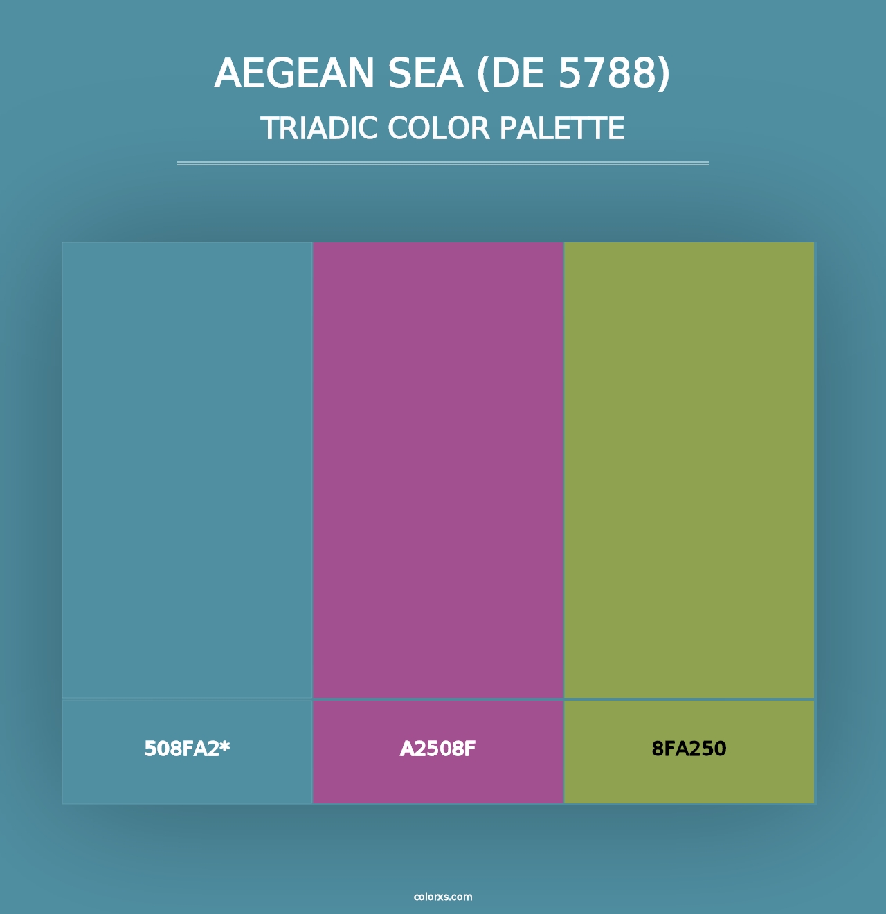 Aegean Sea (DE 5788) - Triadic Color Palette