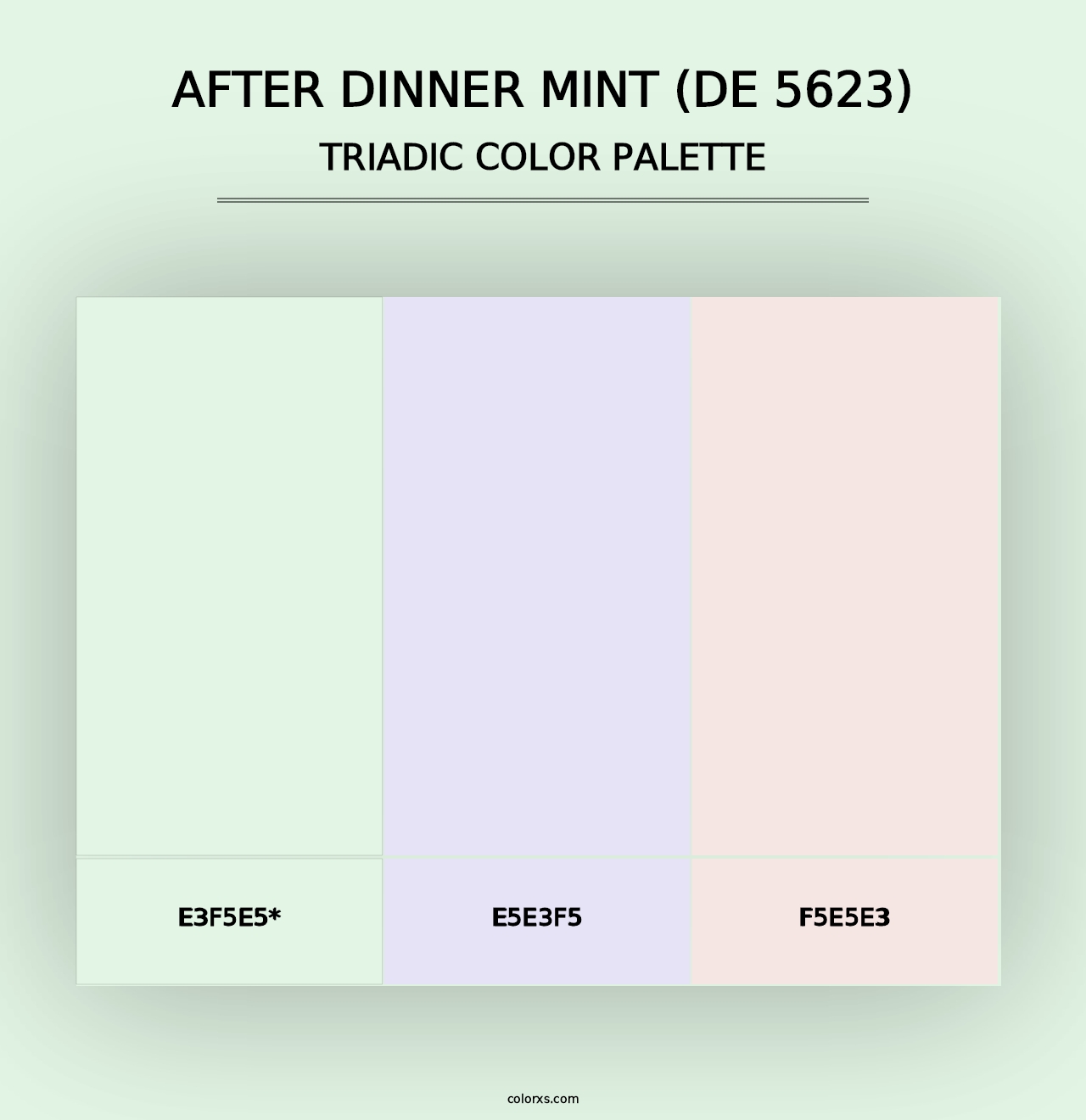 After Dinner Mint (DE 5623) - Triadic Color Palette