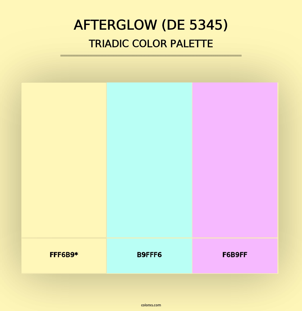 Afterglow (DE 5345) - Triadic Color Palette