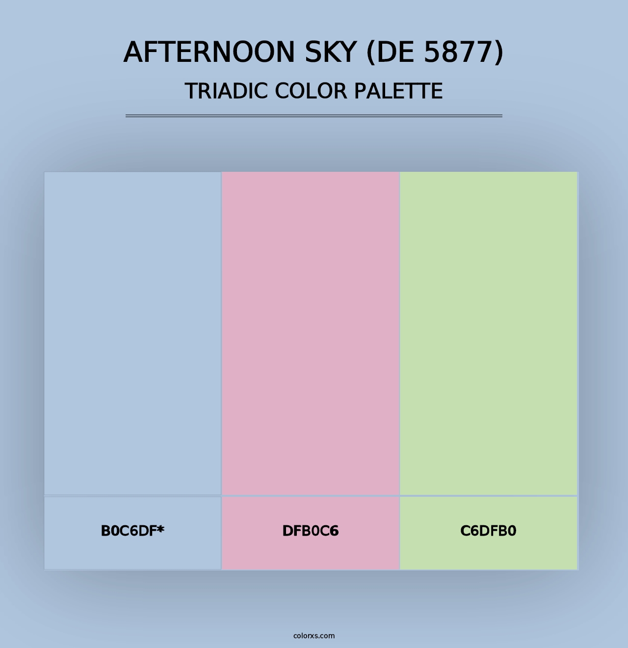 Afternoon Sky (DE 5877) - Triadic Color Palette