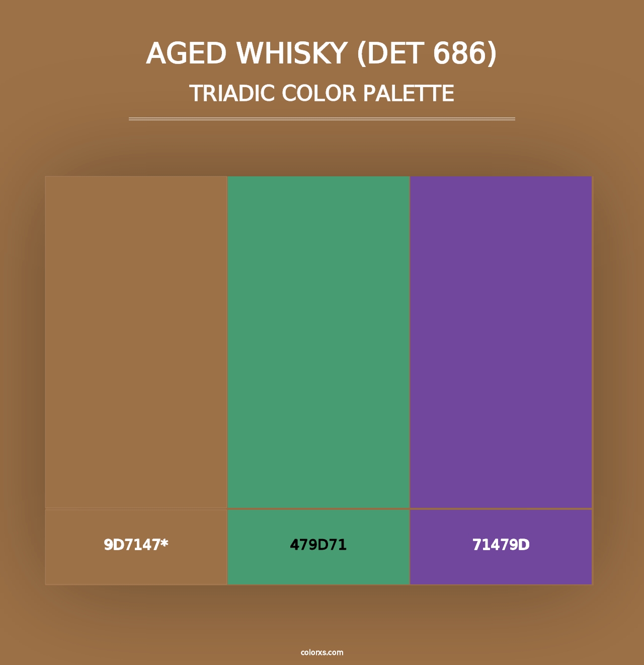 Aged Whisky (DET 686) - Triadic Color Palette