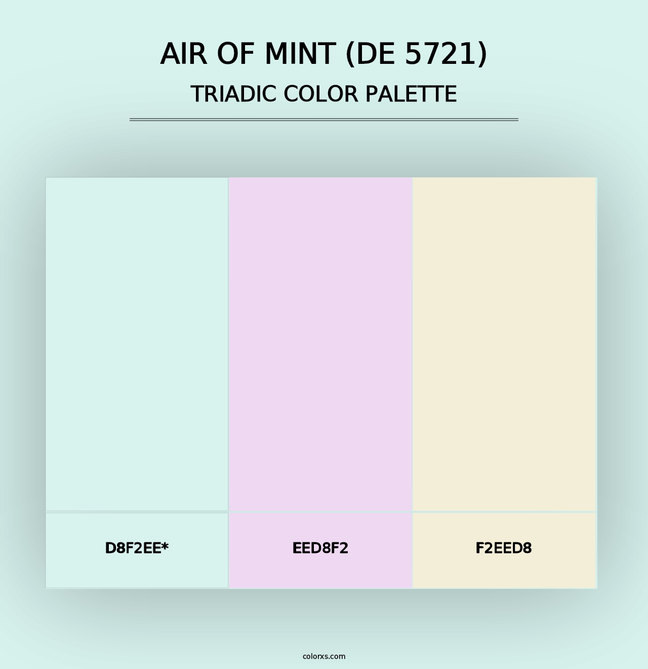 Air of Mint (DE 5721) - Triadic Color Palette