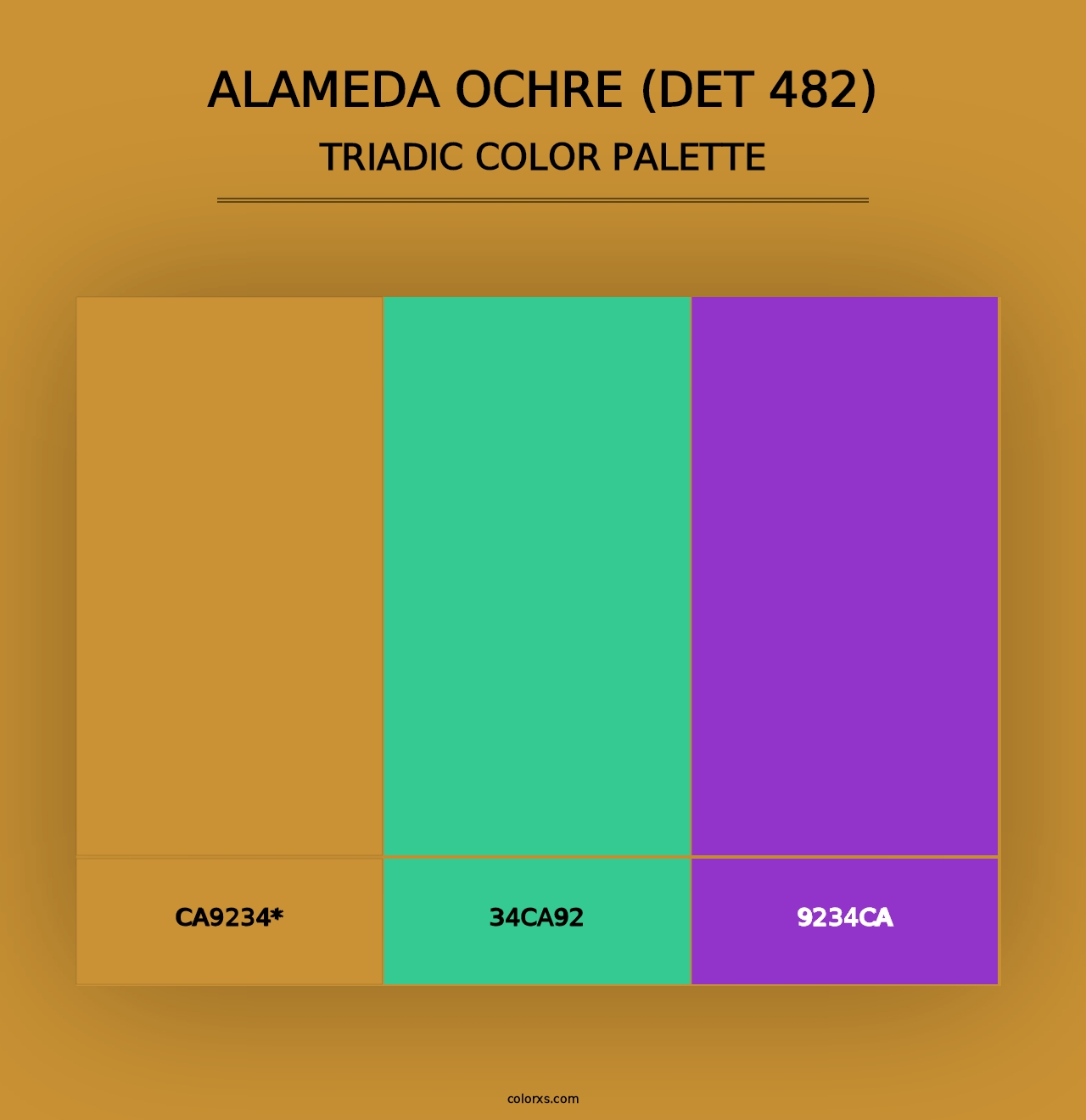 Alameda Ochre (DET 482) - Triadic Color Palette