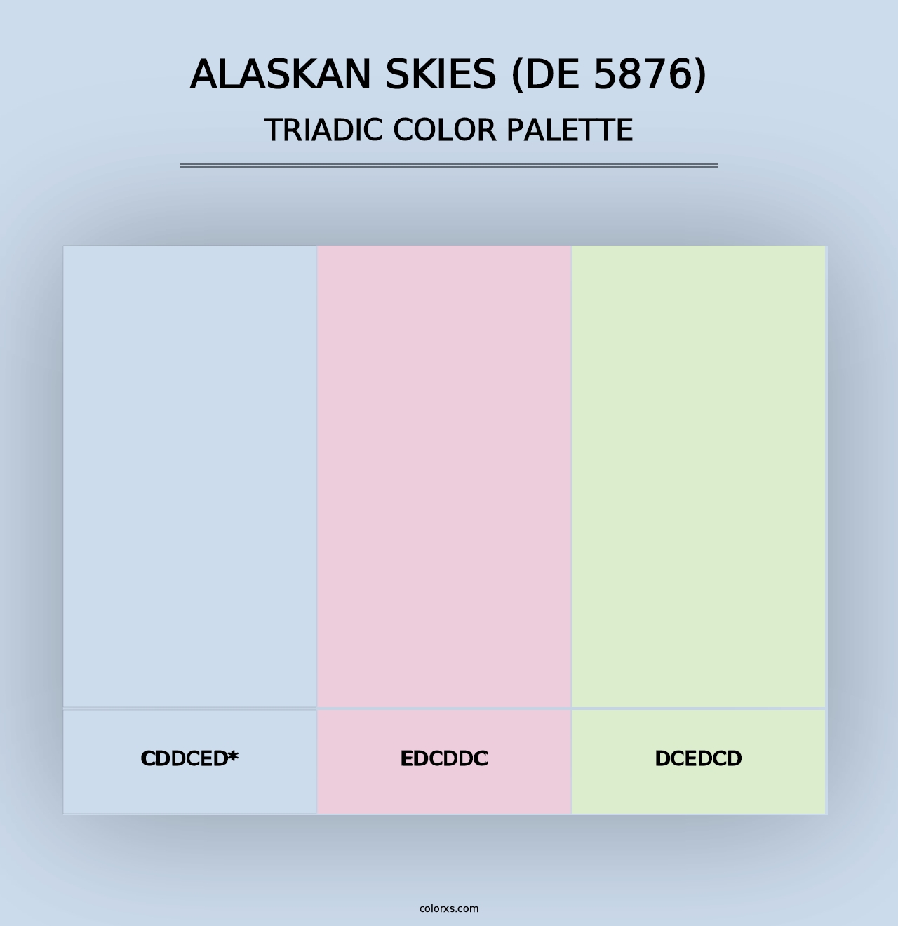 Alaskan Skies (DE 5876) - Triadic Color Palette