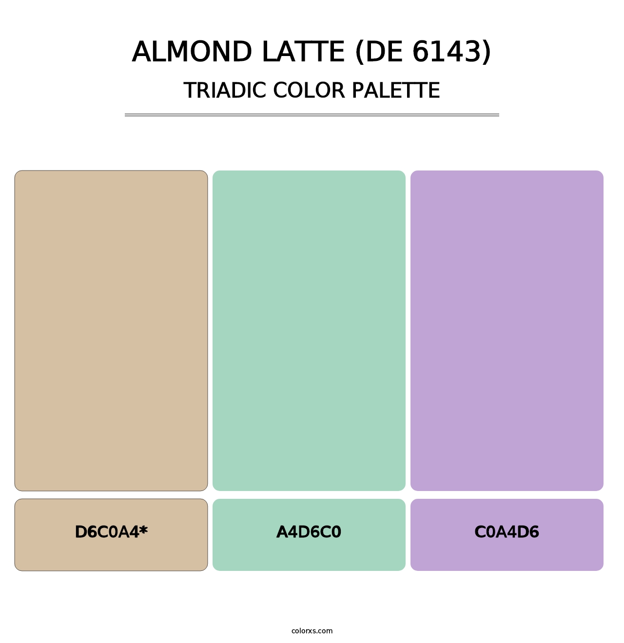 Almond Latte (DE 6143) - Triadic Color Palette