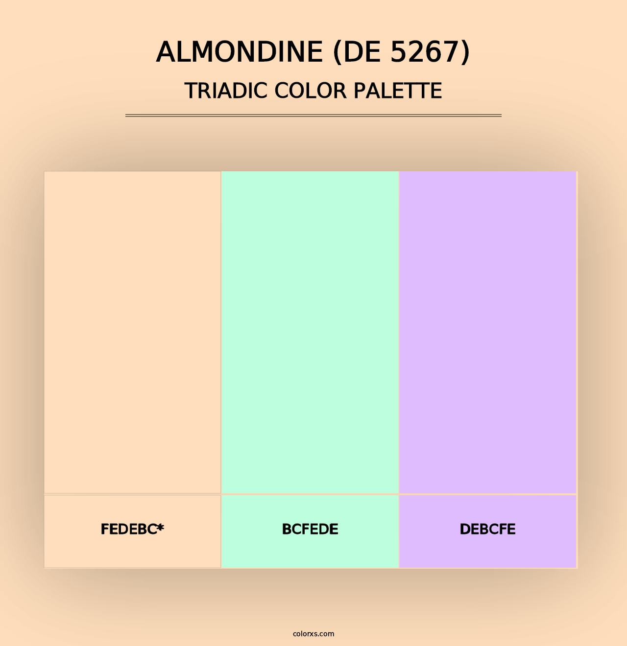 Almondine (DE 5267) - Triadic Color Palette