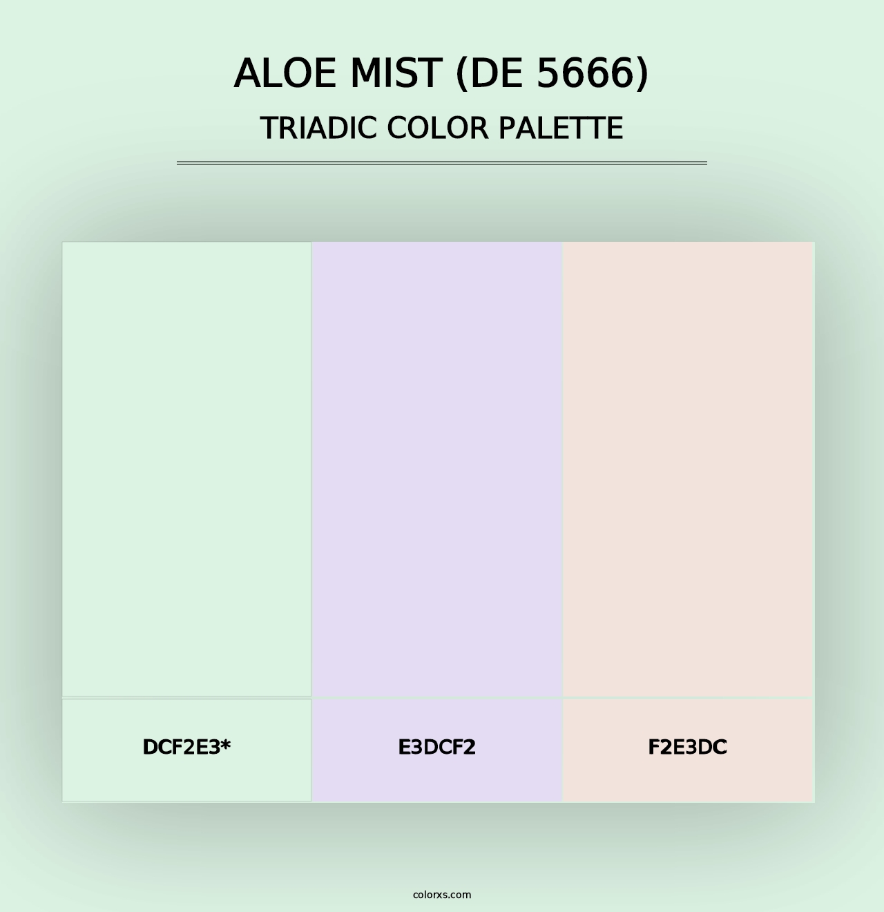 Aloe Mist (DE 5666) - Triadic Color Palette